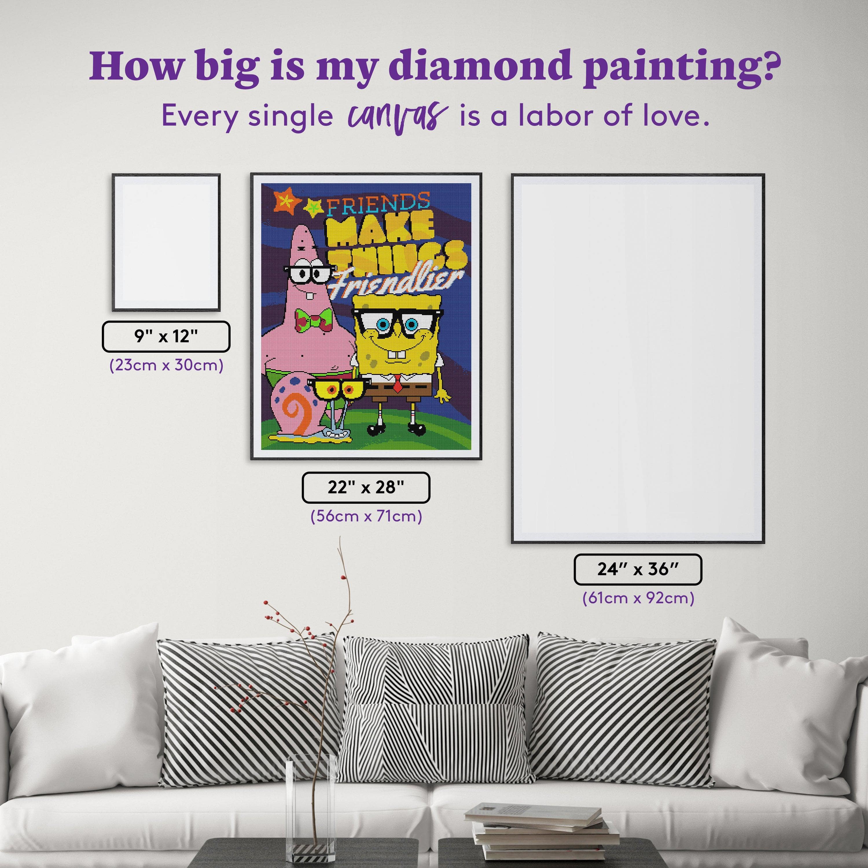 DIY Diamond Painting SpongeBob Patrick Star Squidward Tentacles Diamond  Cross Stitch Kit for Children's Hobbies Home Decor Gift FX7168 15x20cm