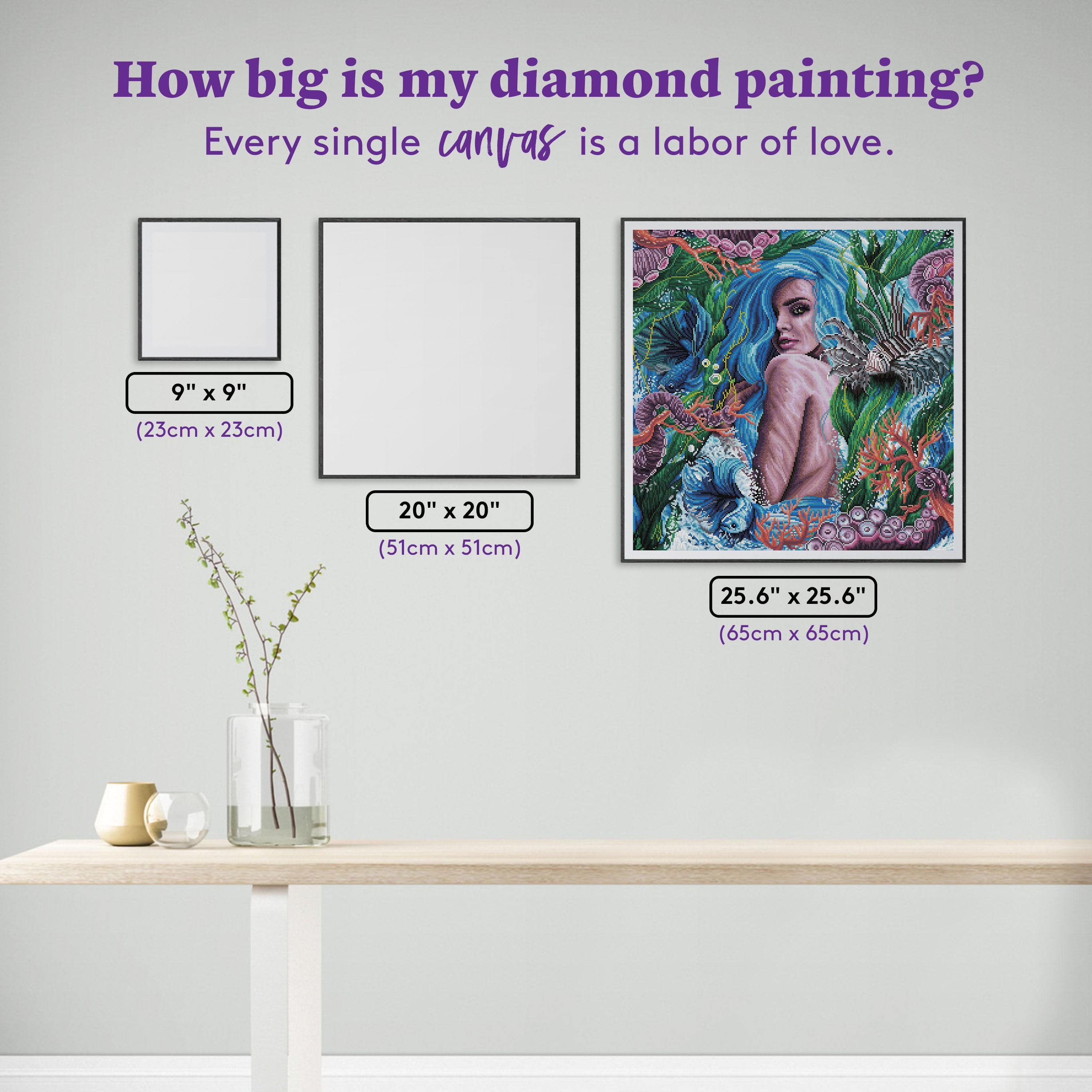 Mermaid diamond painting discount completed and f