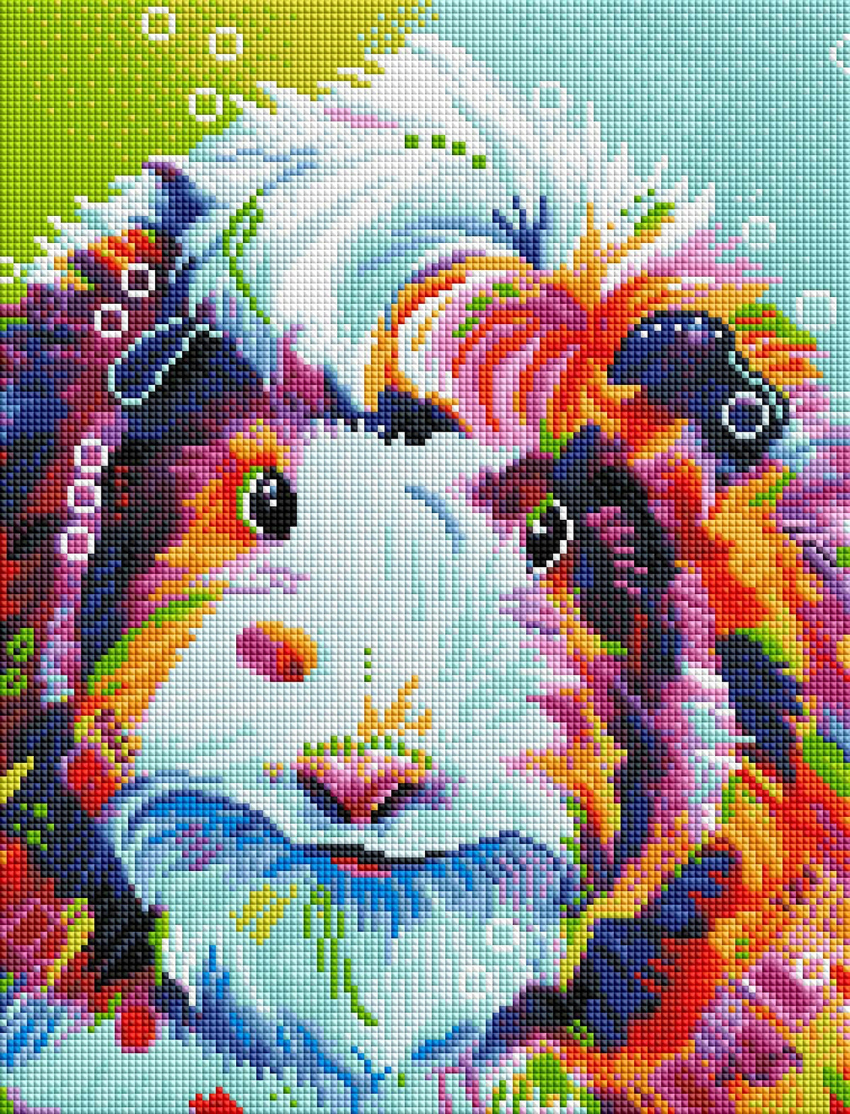 Diamond Painting Guinea Pig 12.6" x 16.5" (32m x 42cm) / Square with 34 Colors / 27,232