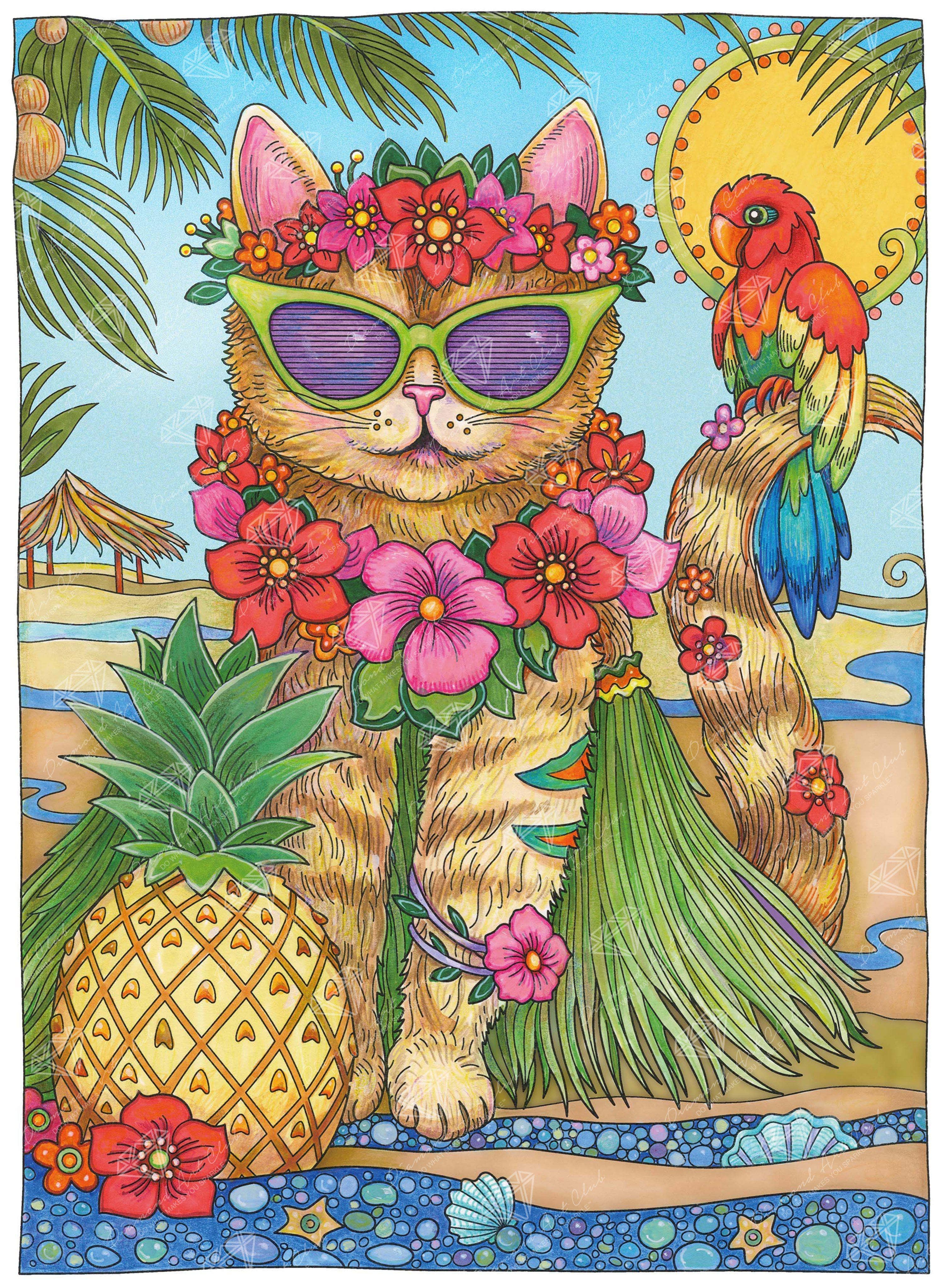 Diamond on sale Art Club Hawaiian Cat