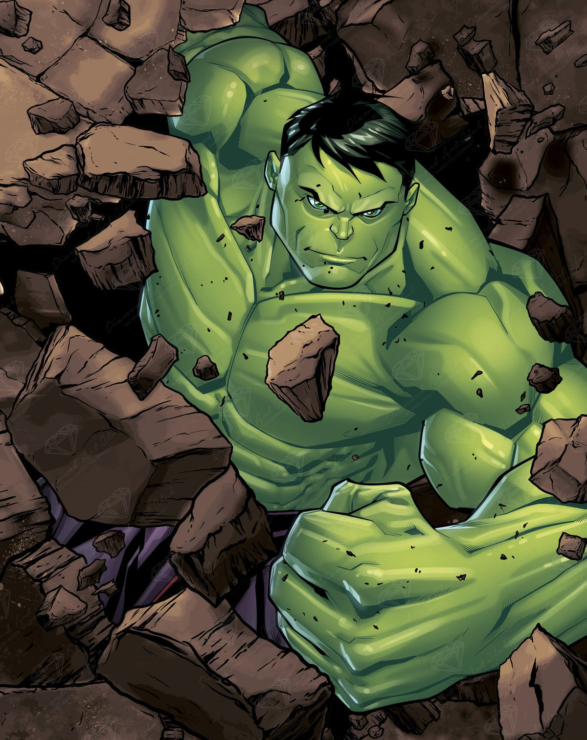 Diamond Painting Hulk™ Smash! 20" x 25" (50.7cm x 64cm) / Round with 27 Colors including 1 ABs / 41,268