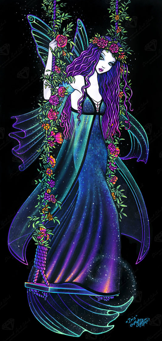 Sticker mural iris 