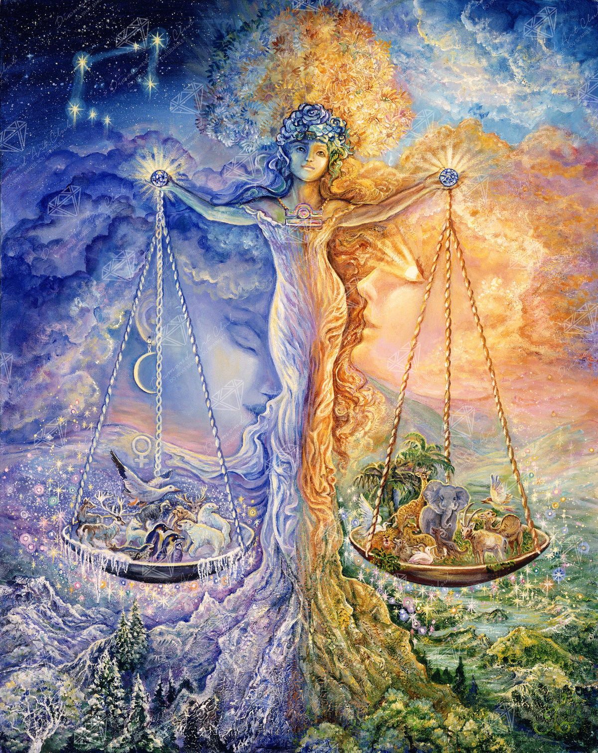 Diamond Painting Libra 27.6" x 34.7″ (70cm x 88cm) / Square with 65 Colors including 4 ABs / 96,673