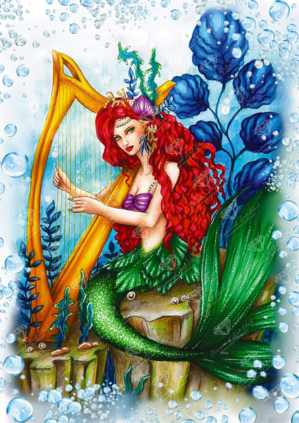 cardboard diamond painting lovely mermaid - Fashion Diamond Painting