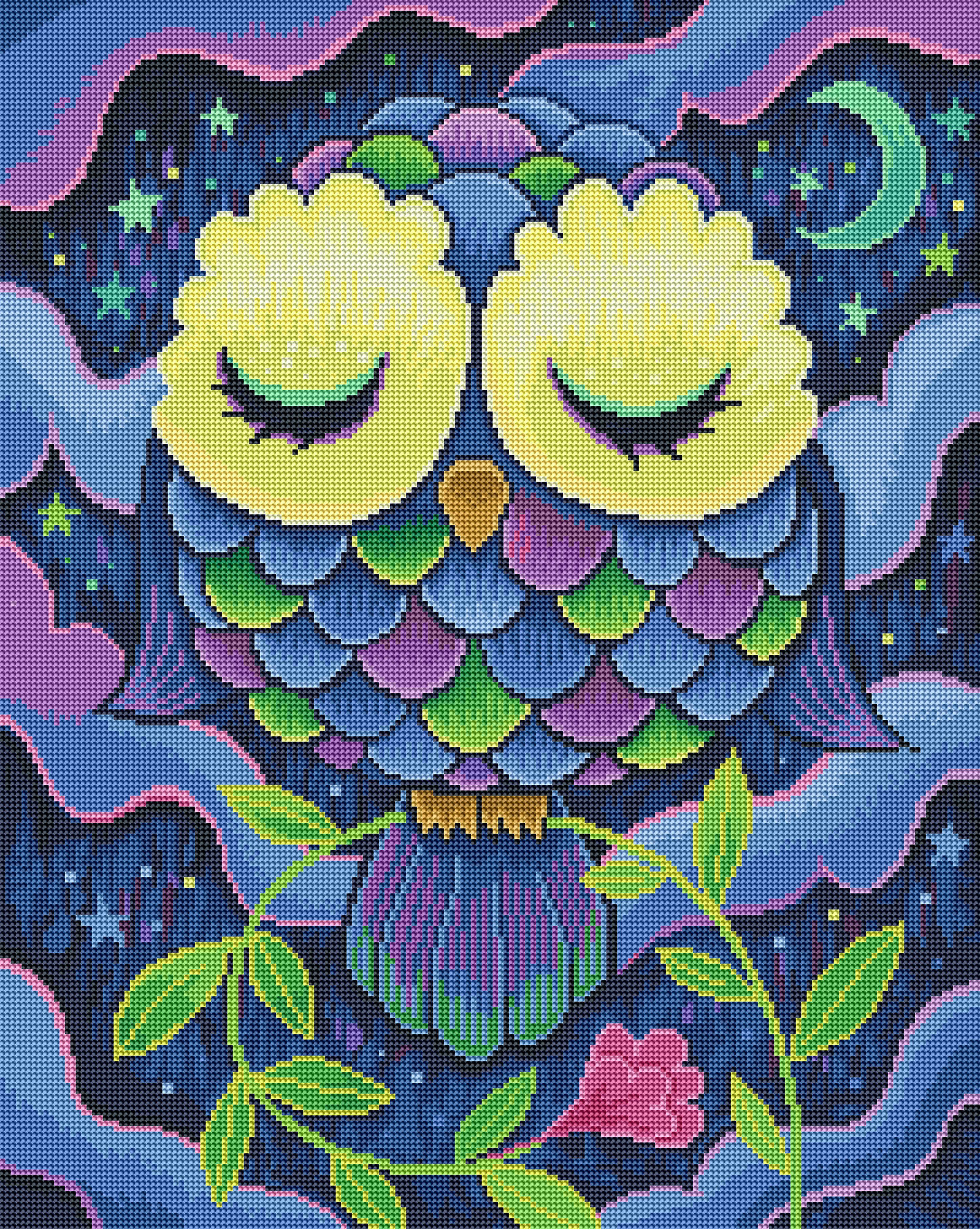 Mighty Owl - Glow in the Dark Diamond Painting