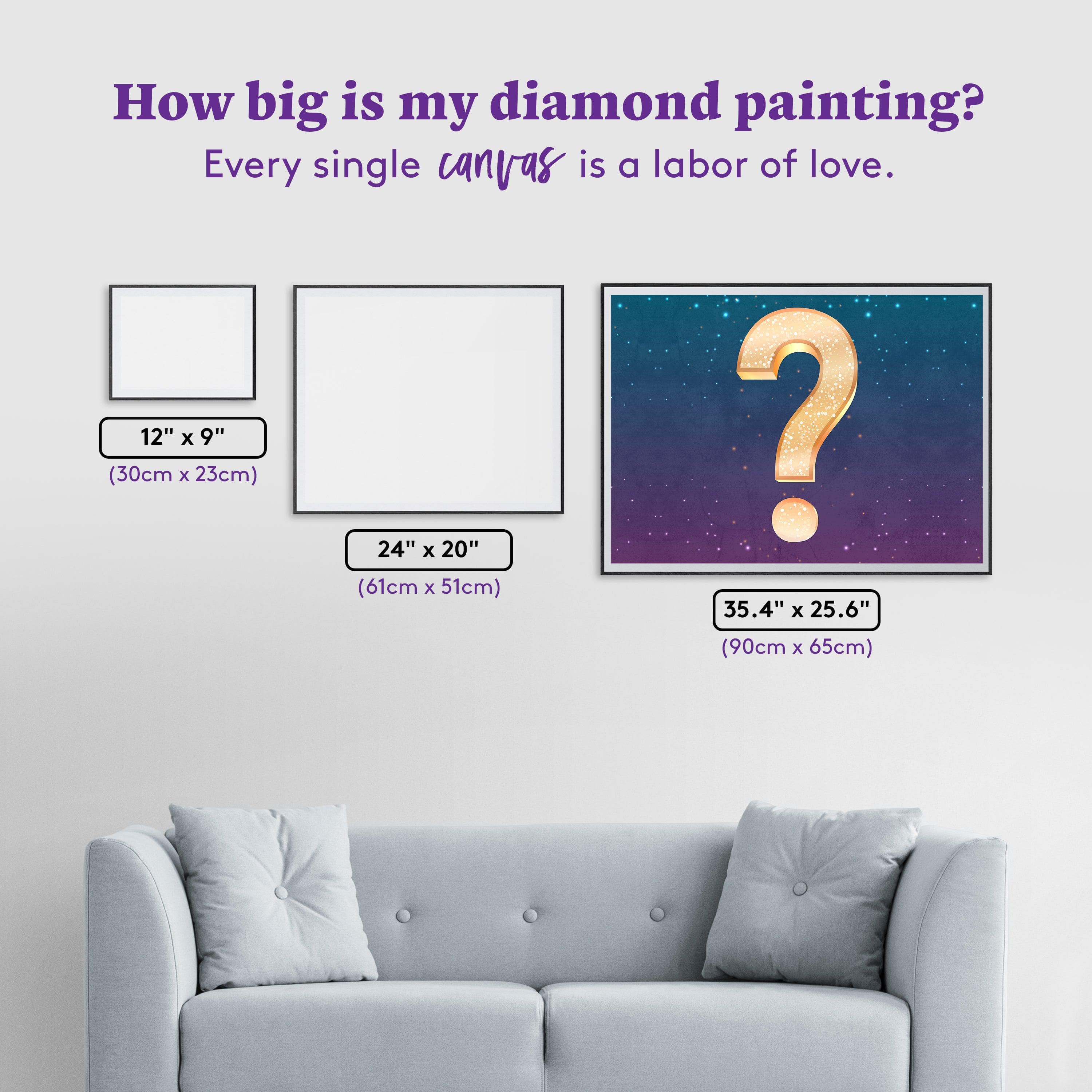 Mystery Diamond Painting KIT – Just Paint with Diamonds