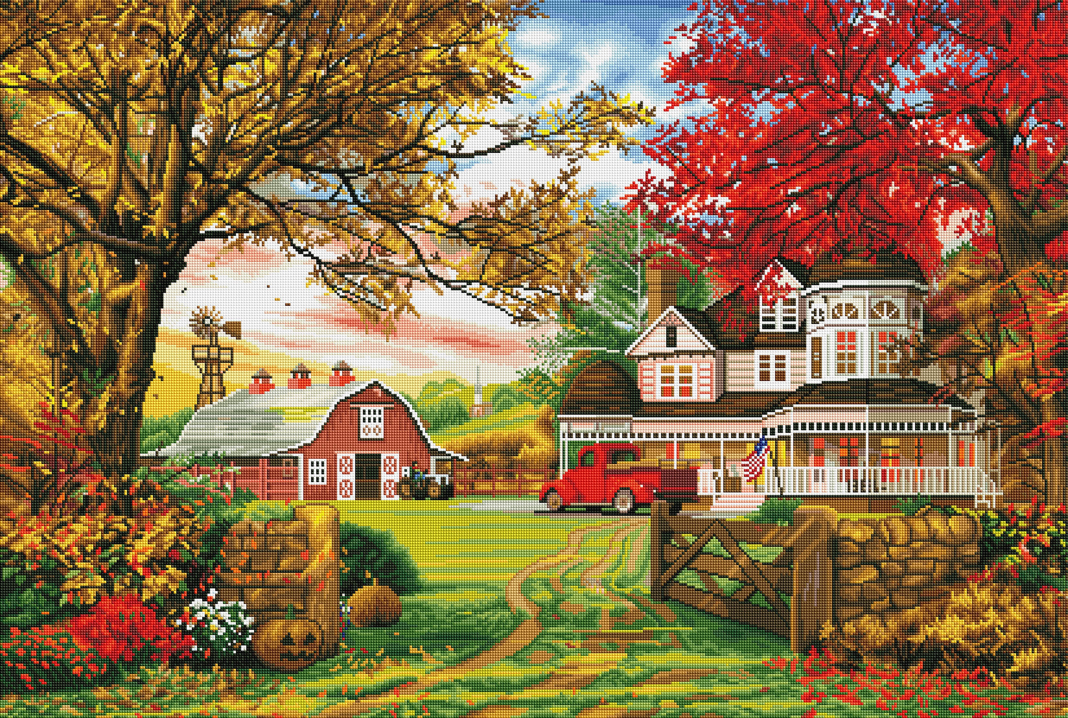 Diamond Art Club Old Pumpkin Farm shops diamond painting kit