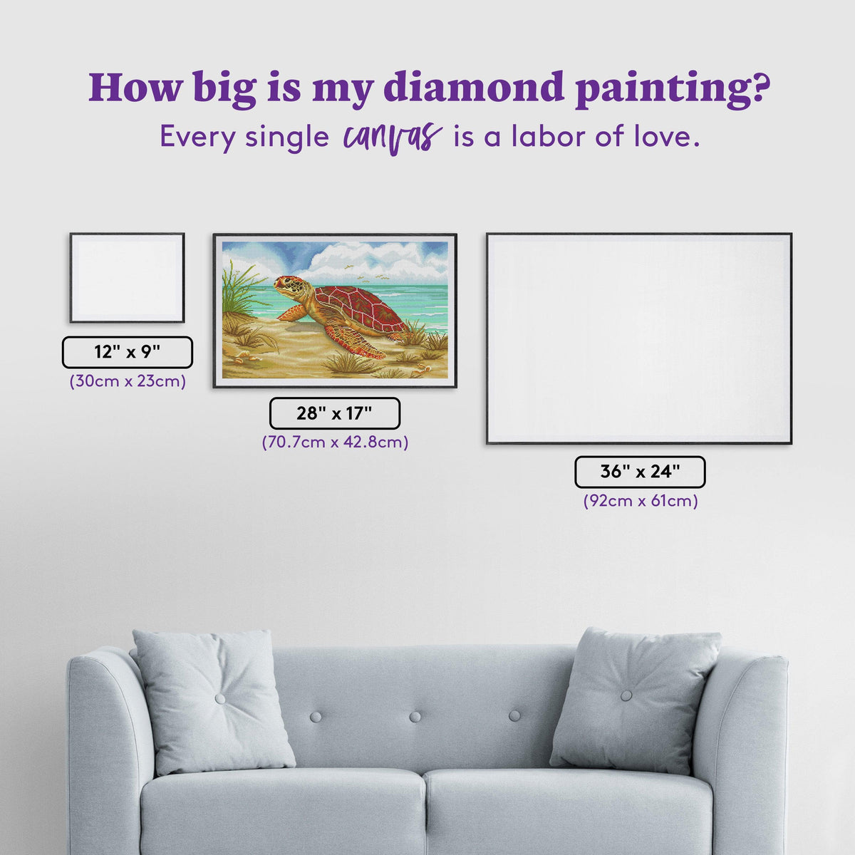 Diamond Painting Perfect Spot 28" x 17" (70.7cm x 42.8cm) / Square with 43 Colors including 2 ABs / 48,848