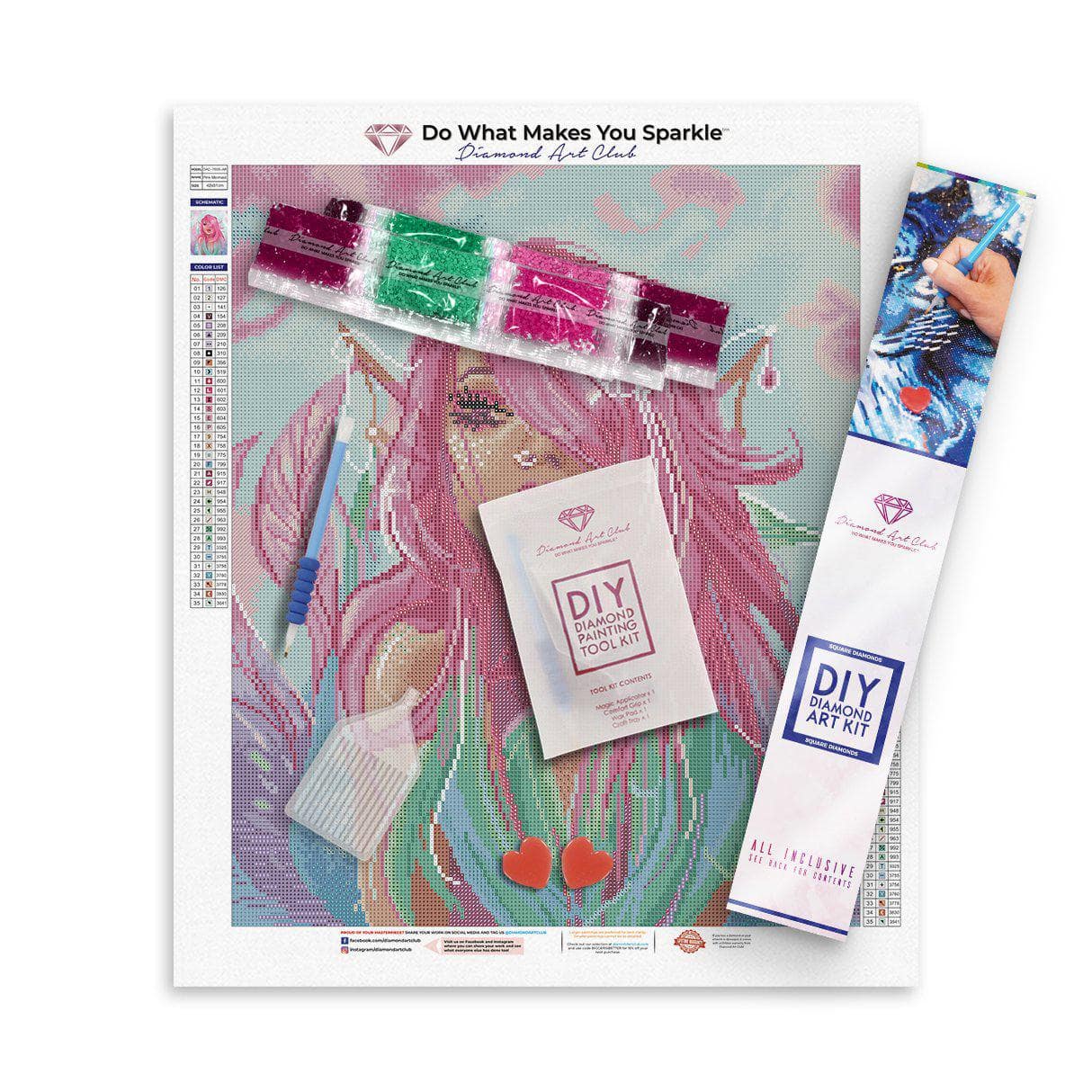 Diamond Art Club Pink on sale Mermaid