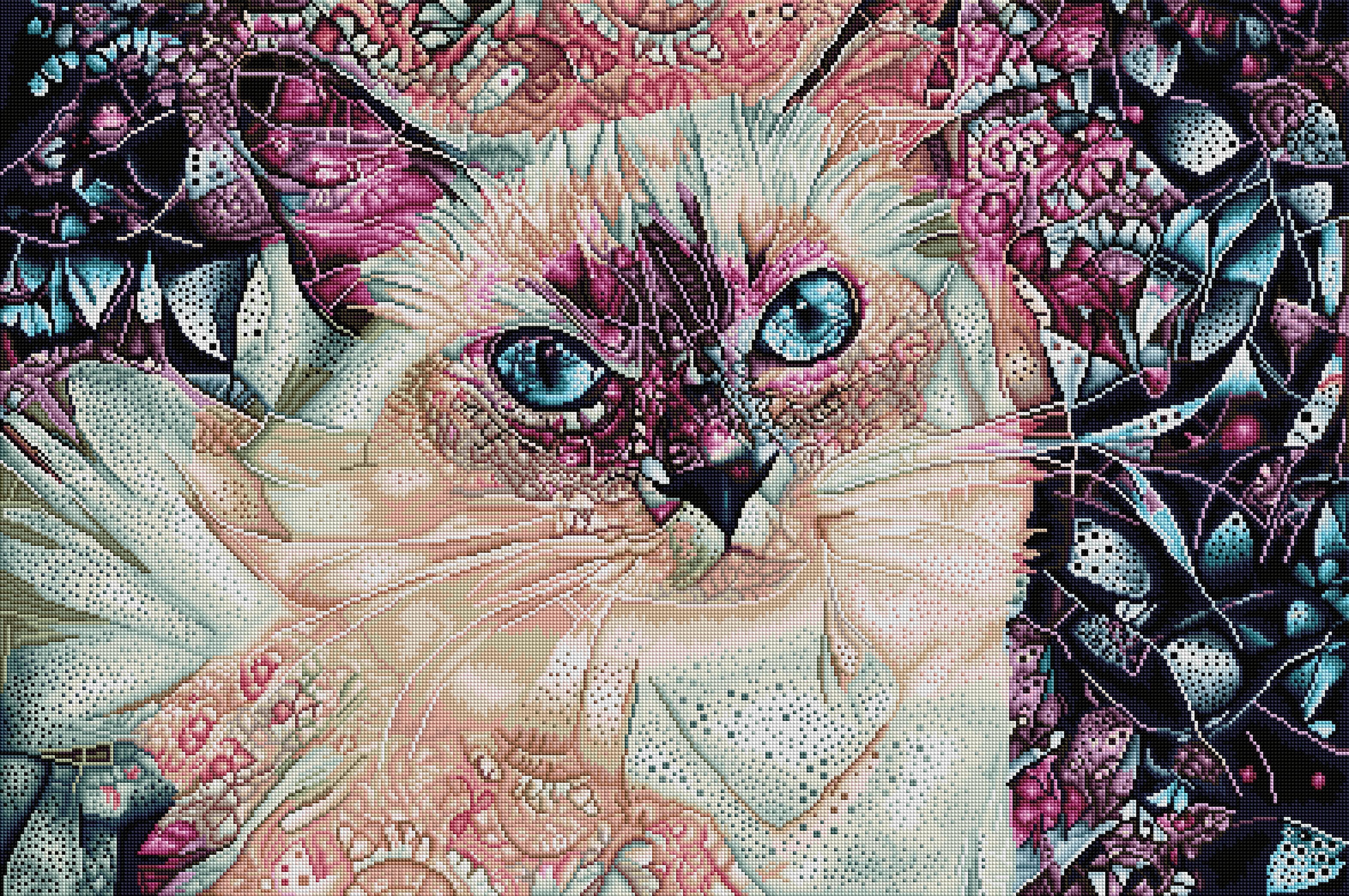 Diamond art club Two hot Fluffy Kitties by JBG