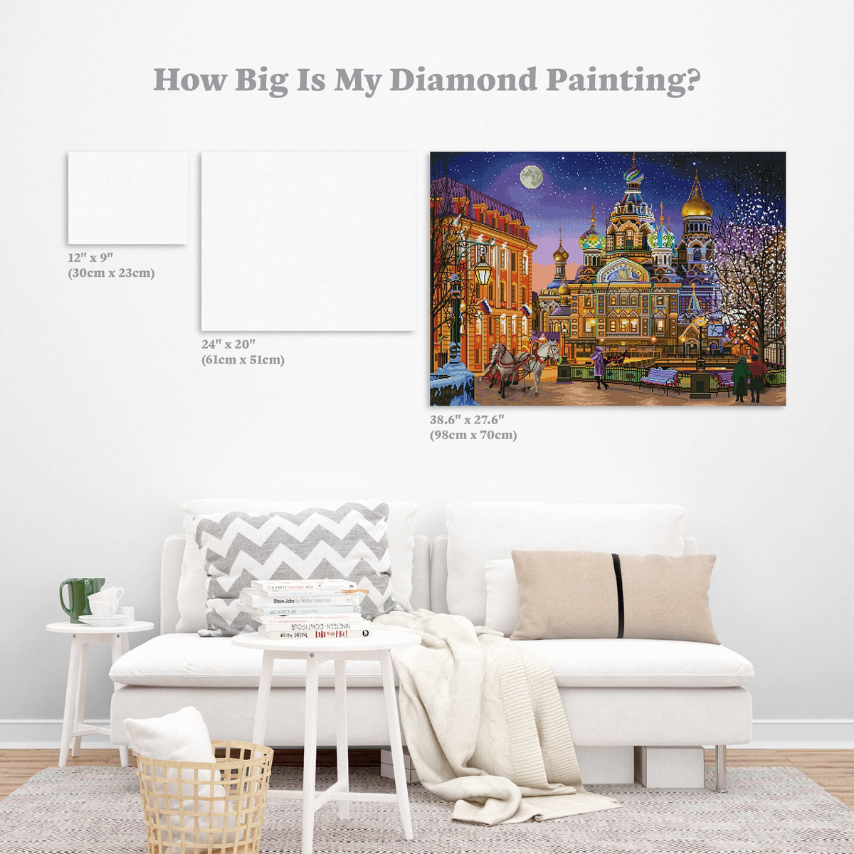 Diamond Painting Russia with Love 38.6" x 27.6″ (98cm x 70cm) / Square with 56 Colors including 2 ABs / 107,475