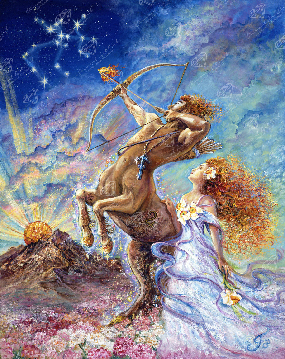 Diamond Painting Sagittarius 27.6" x 34.6″ (70cm x 88cm) / Square with 61 Colors including 2 ABs