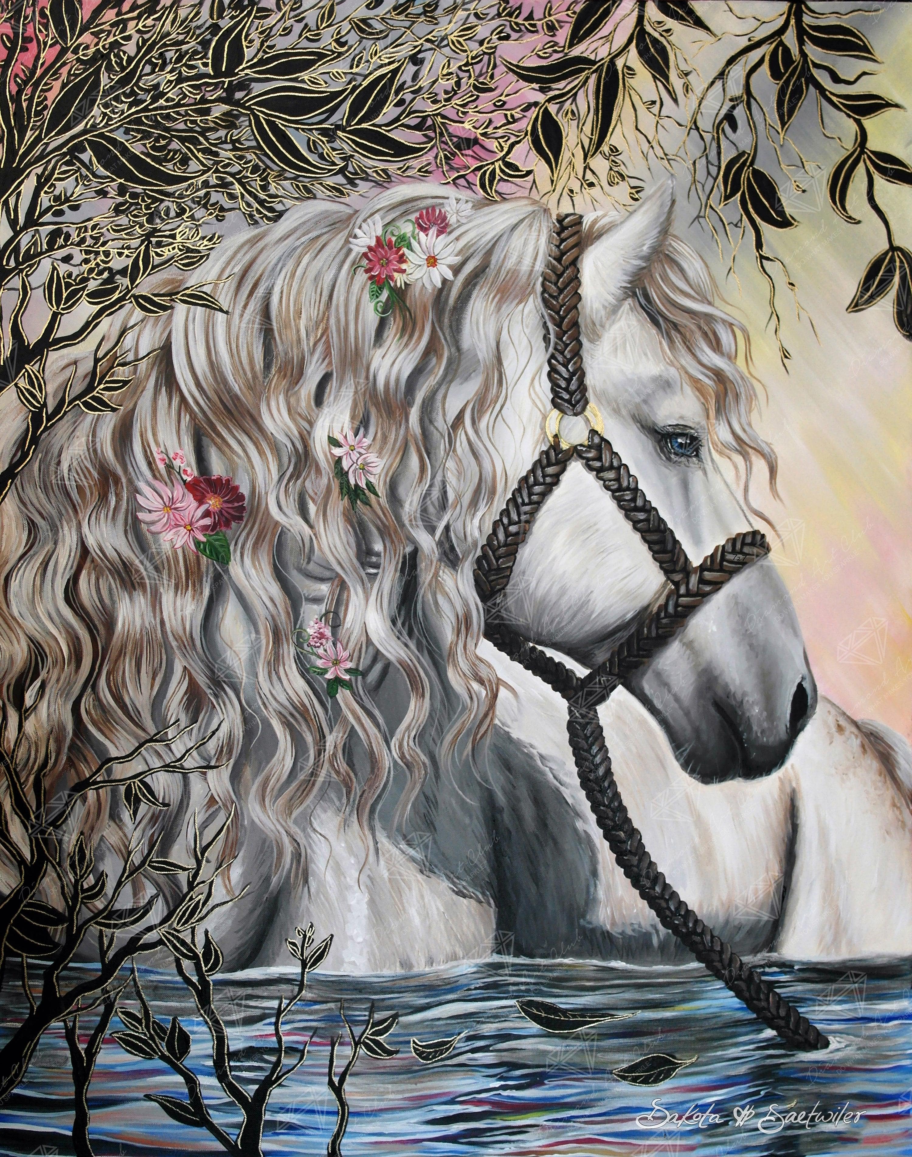 Colorful Horses Diamond Art, Full Square Drills, 12 Designs