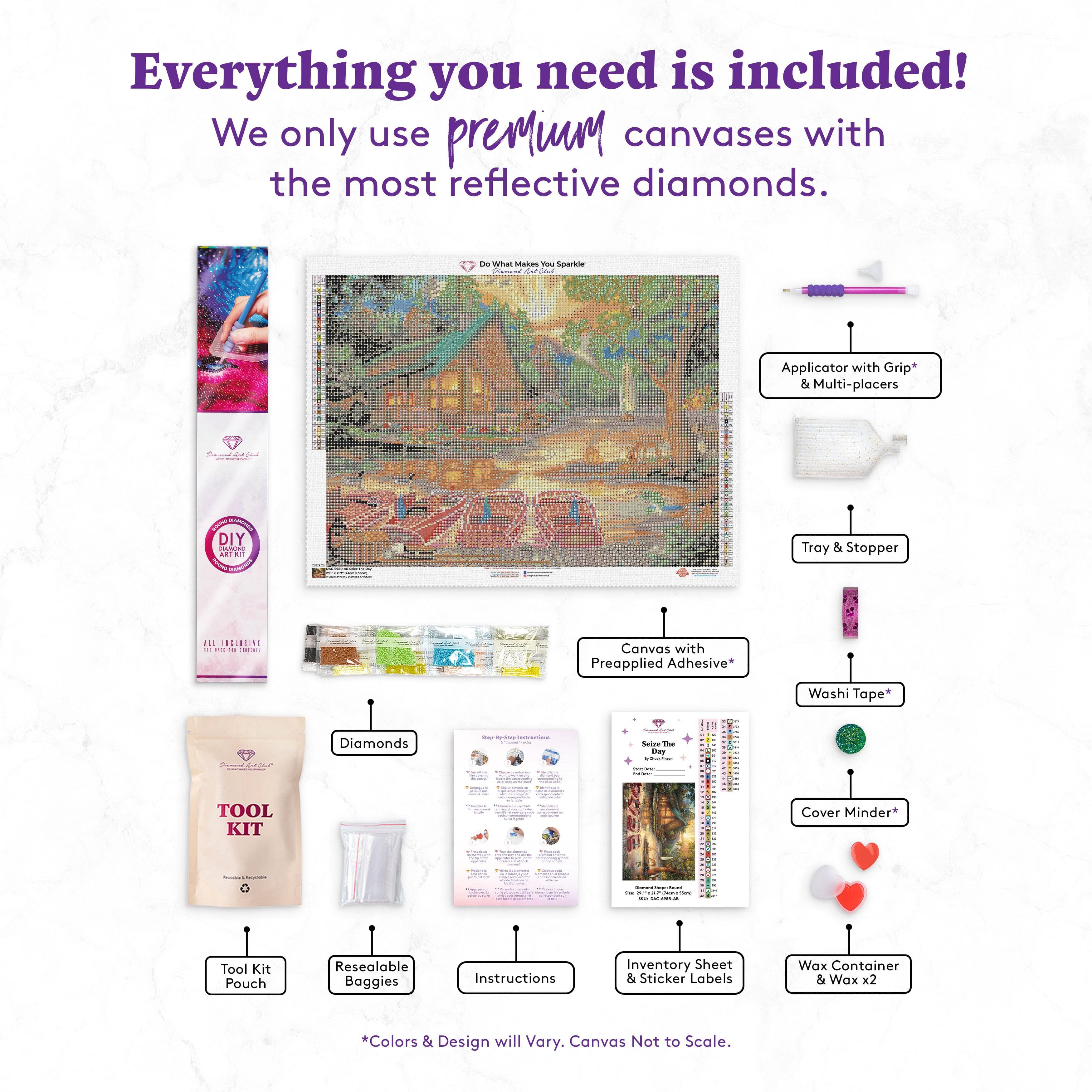 DIAMOND ART CLUB Paint The Moon Diamond Painting Kit, 5D Square Diamond Art  Activities for Adults and Kids, 13 x 18 (33 x 46 cm)