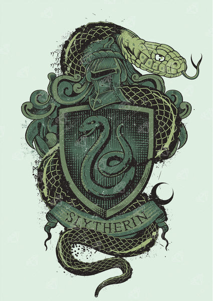 Slytherin Crest - Tomes & Scrolls Diamond Painting | Diamond Art Club®