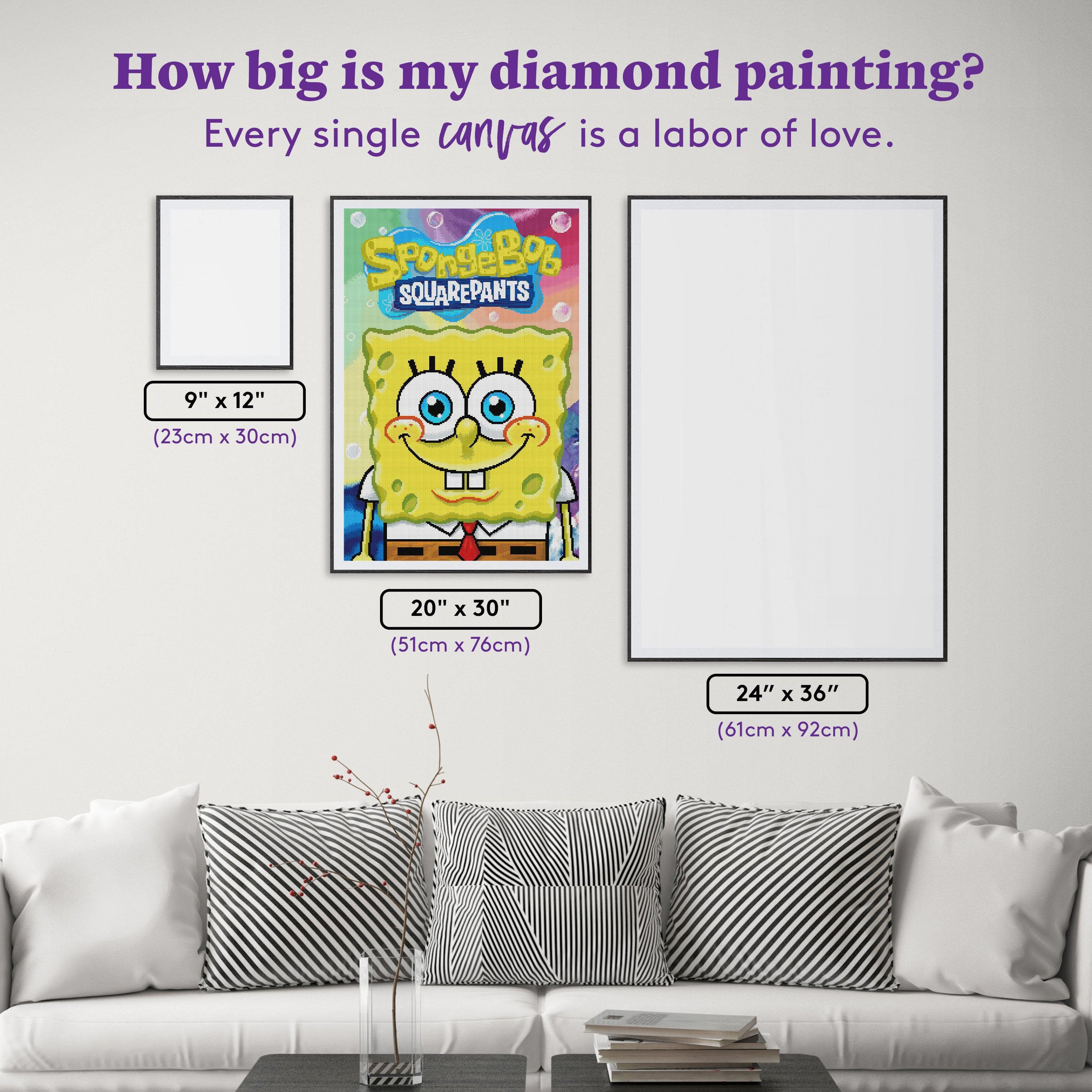 Spongebob And Lobster - 5D Diamond Painting - DiamondByNumbers - Diamond  Painting art