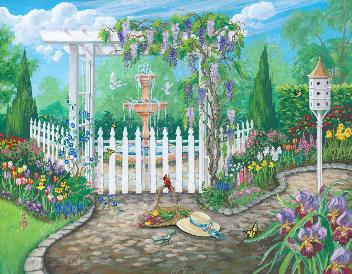 Diamond Painting Spring Gate 35.4" x 27.6" (90cm x 70cm) / Square with 64 Colors including 4 ABs / 101,441