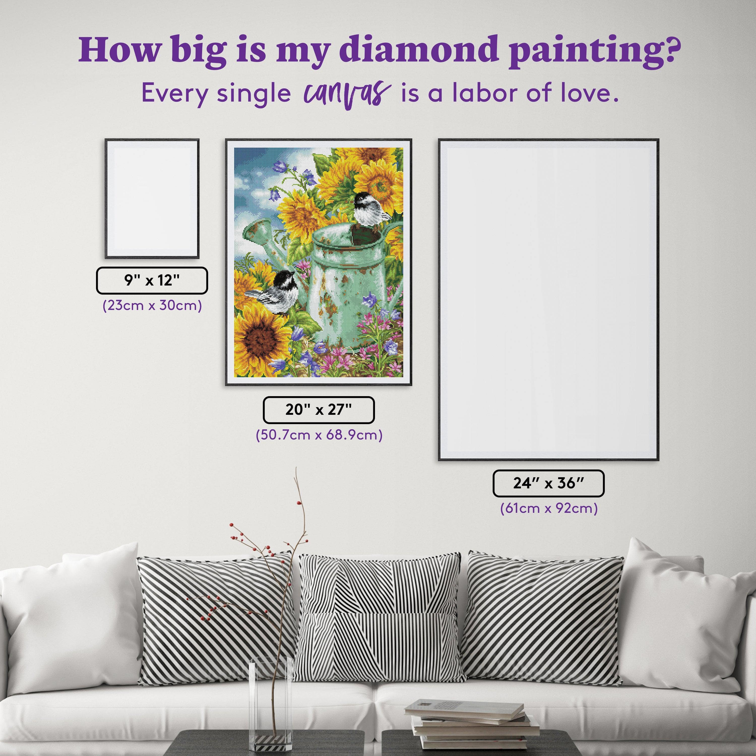 Sunflower on Sky - 5D Diamond Painting - DiamondByNumbers - Diamond  Painting art