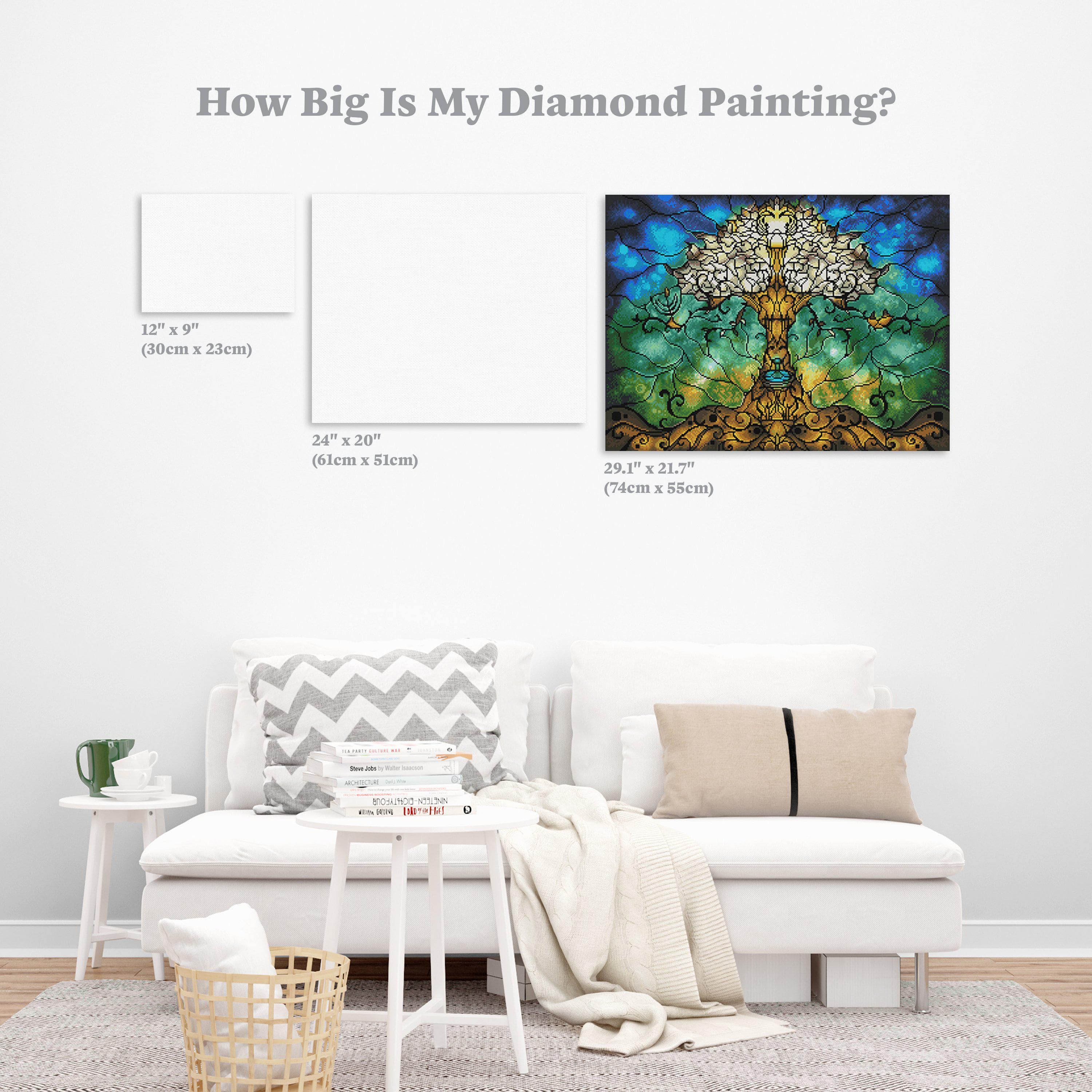 Mandala Tree of Life DS256, Diamond Painting DIY KIT Nature Full Diamond  Painting Color Pattern 