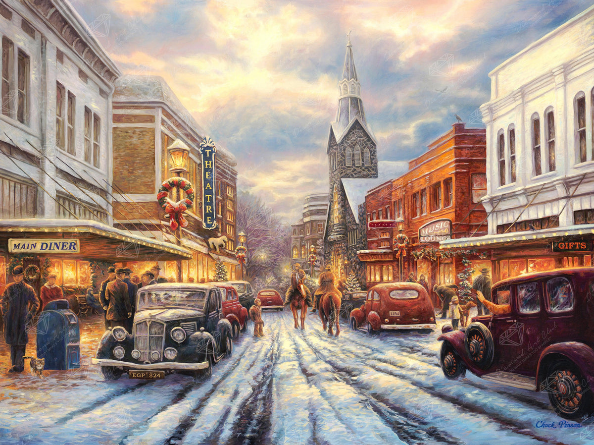 Diamond Painting The Warmth of Small Town Living 34.3" x 25.6" (87cm x 65cm) / Square With 56 Colors Including 5 ABs / 91,089