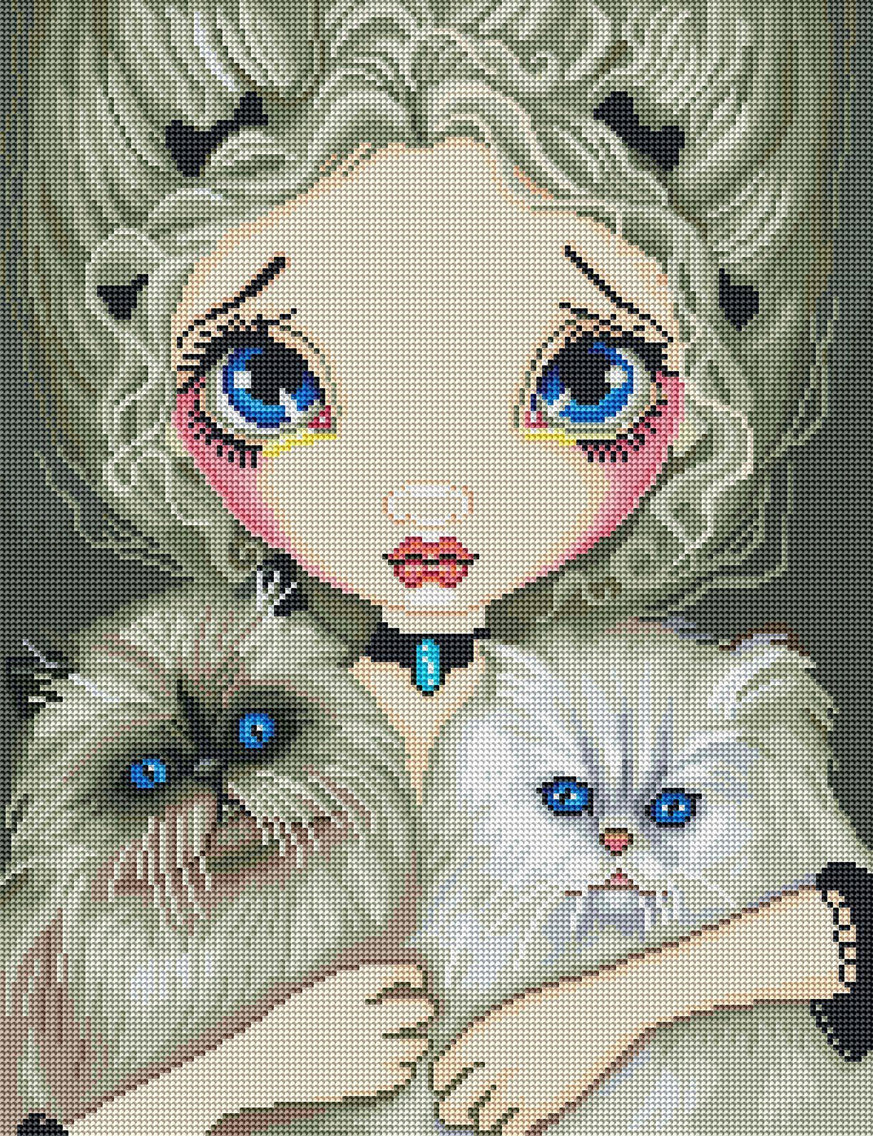 Diamond art club Two Fluffy Kitties by 2024 JBG