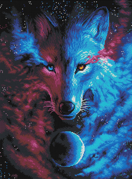 Blue Winter Wolf – Diamond Art Club