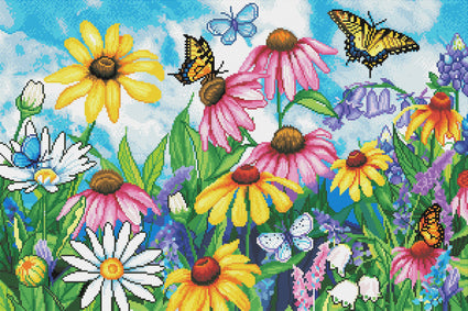 Blossomy Flower Diamond Painting Kits for Kids with Wooden Frame
