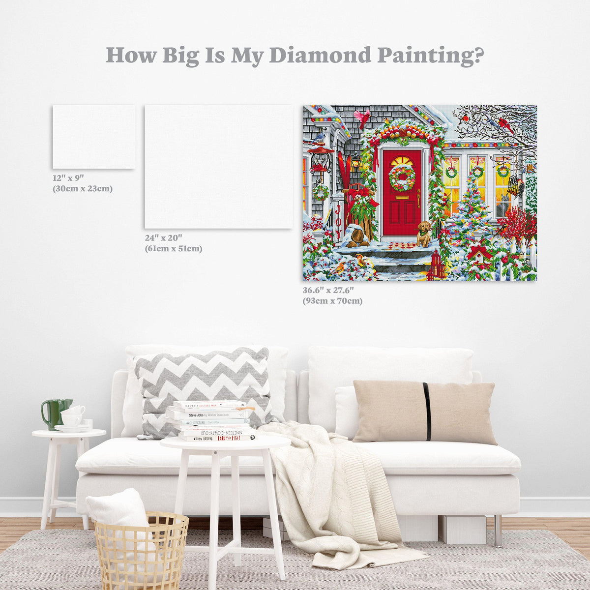 Diamond Painting Winter Welcome 36.6" x 27.6″ (93cm x 70cm) / Square with 64 Colors including 4 ABs / 102,213