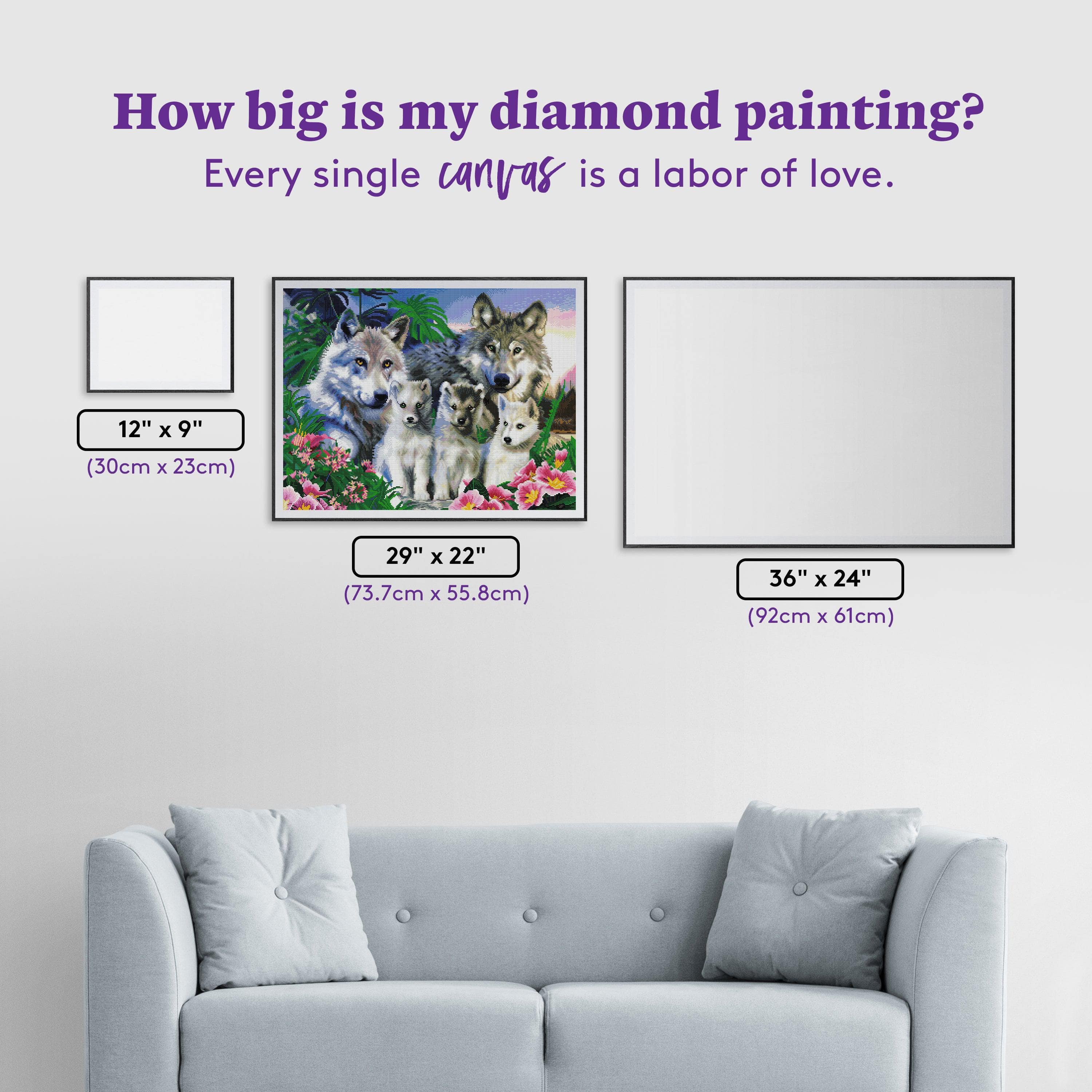 Diamond Art on sale Club Wolf Family